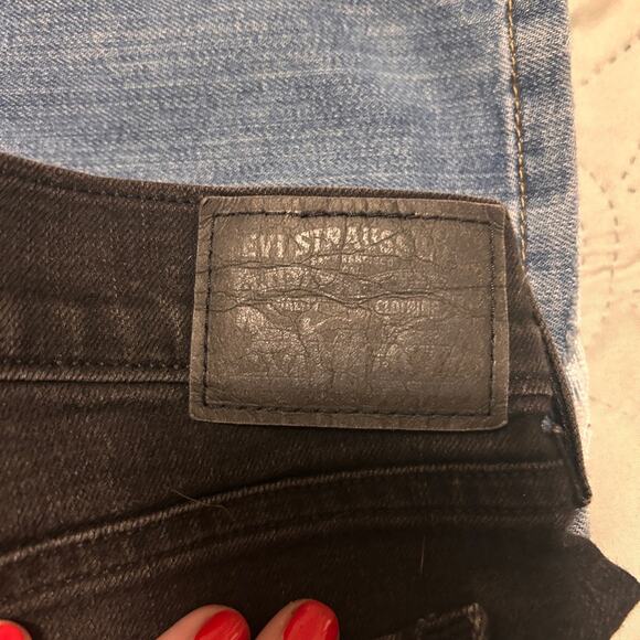 Levi’s 505 Women’s Straight-Leg Jeans – Black Wash, Raw Hem, Size 8 - Picture 3 of 6